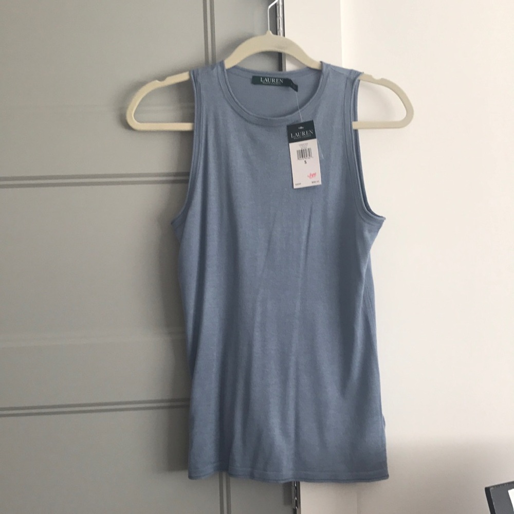 Aqua Blue Ralph Lauren Sleeveless Top